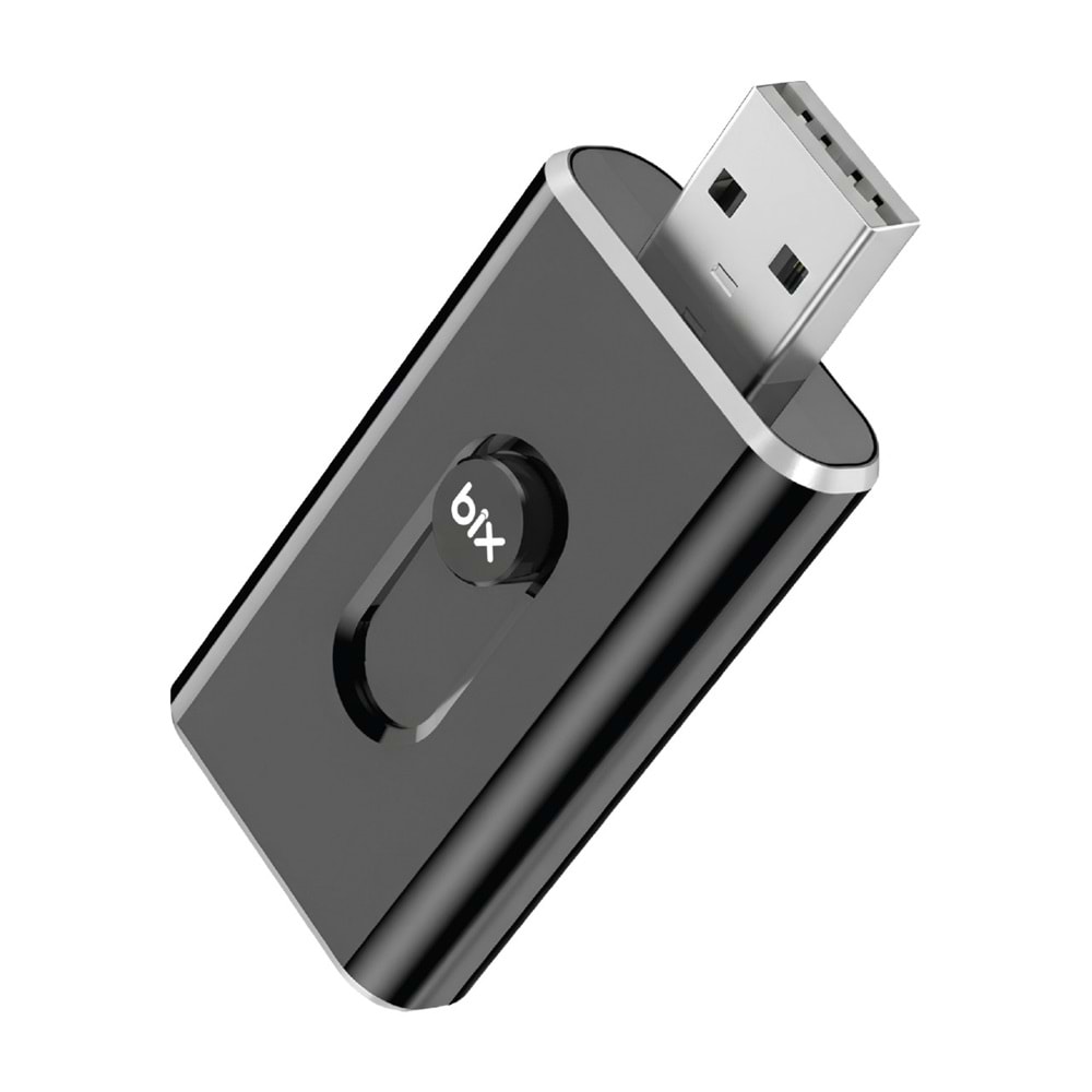 Bix CB02 2.4G/5G Wifi Carplay Android Auto Kabloludan Kablosuza Çevirici Usb-A Usb-C Çift Uçlu Hibrit Adaptör