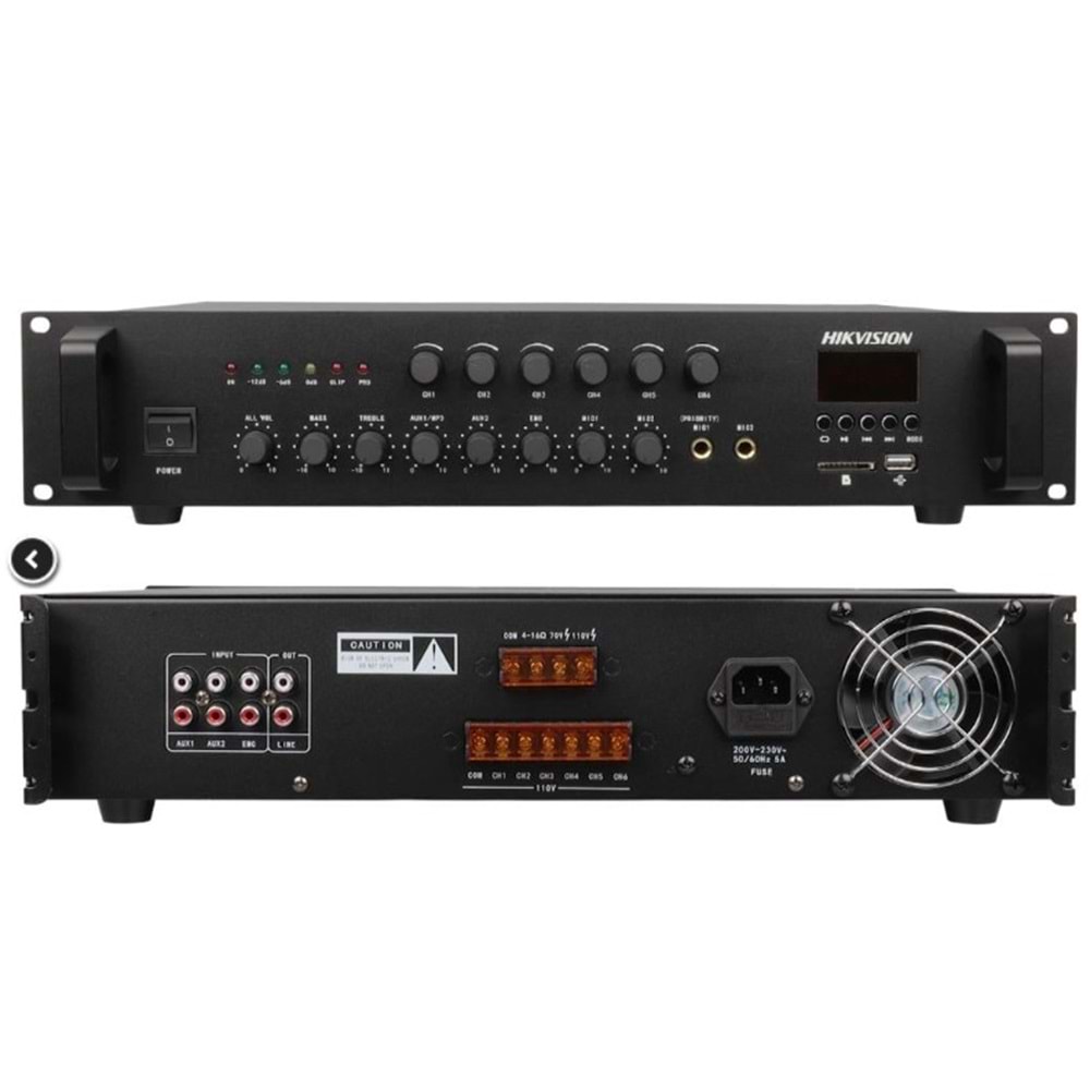 Hikvision DS-QAE0A120G1-VB6 120W 6 Bölgeli Zone Analog Amfi