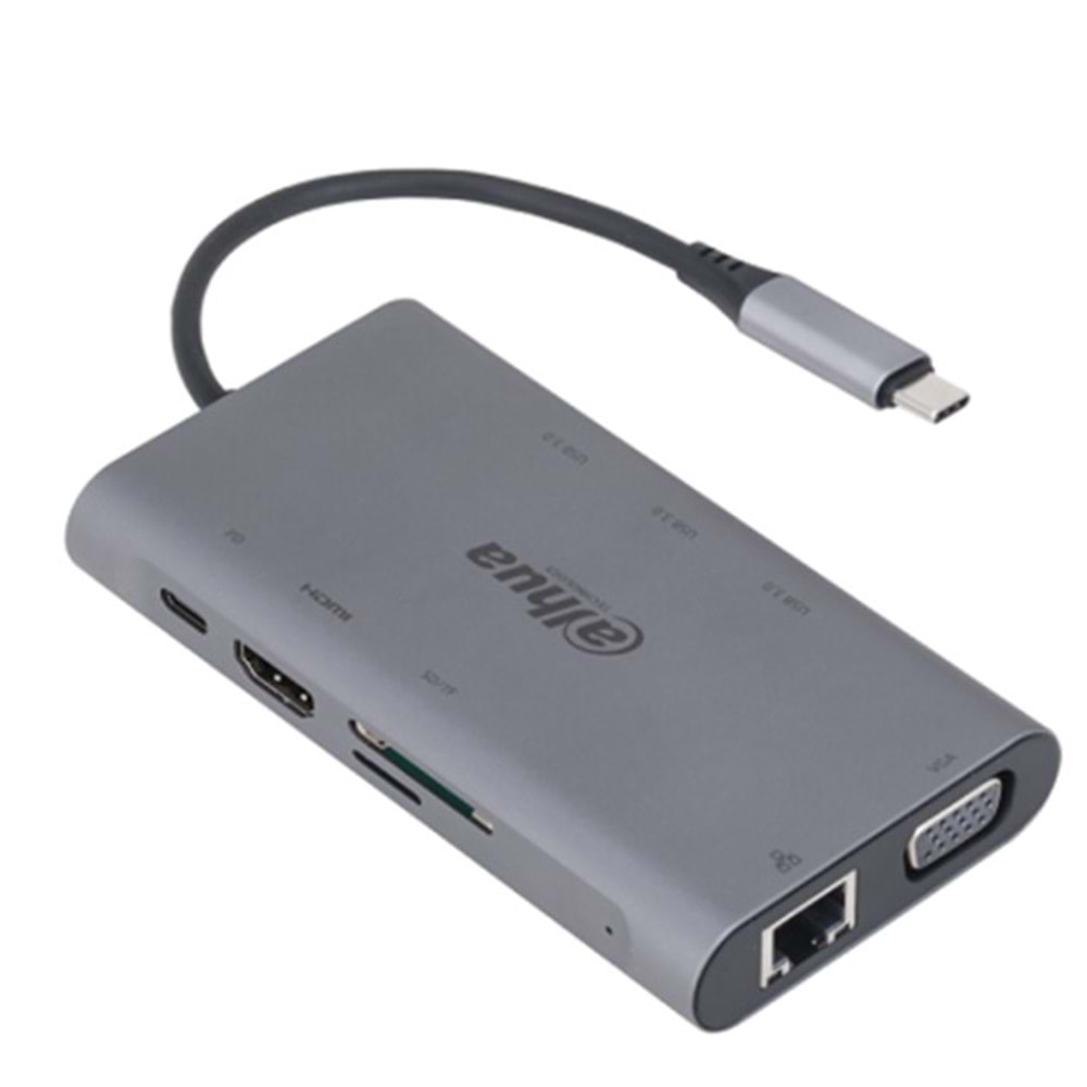Dahua DH-TC39 9 in 1 USB 3.1 Type-C to USB 3.0 + HDMI + RJ45 + VGA + SD/TF +PD Docking Station