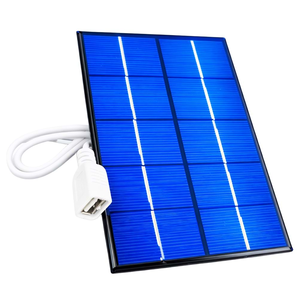 Powermaster PM-24920 5V 2W USB Şarj Çıkışlı Taşınabilir Outdoor Mini Solar Güneş Paneli 88x142mm