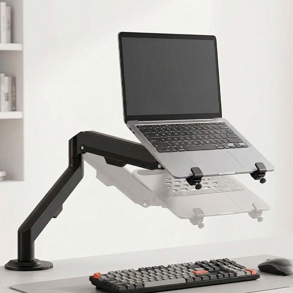 Powermaster PM-27096 Profesyonel Amortisörlü 2 si 1 Arada Laptop ve Monitör Standı