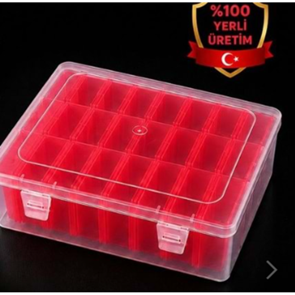 P-Serisi PSR-24 Küçük + 1 Büyük Kutu Hazır Paket Olacak - Kırmızı