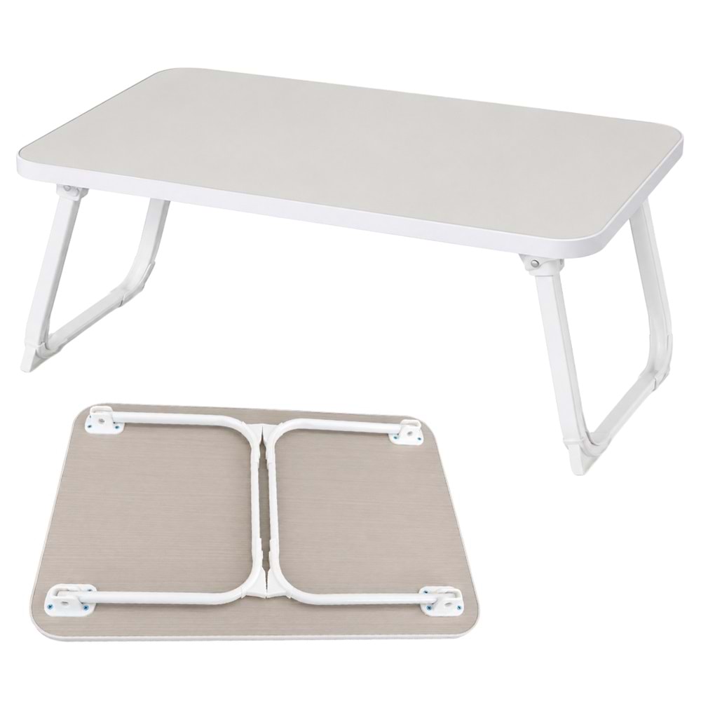 Sunup SN-29694 Katlanabilir Laptop Masası ve Yatak Koltuk Üzeri Tepsisi Beyaz 70x48 cm