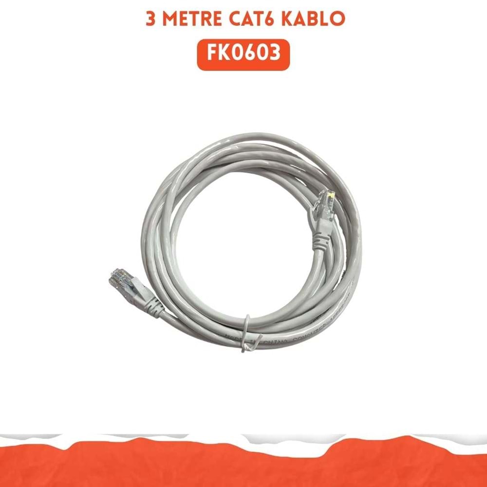 Hi-Link FK0603 at6 Utp Network Kablosu 3 Metre