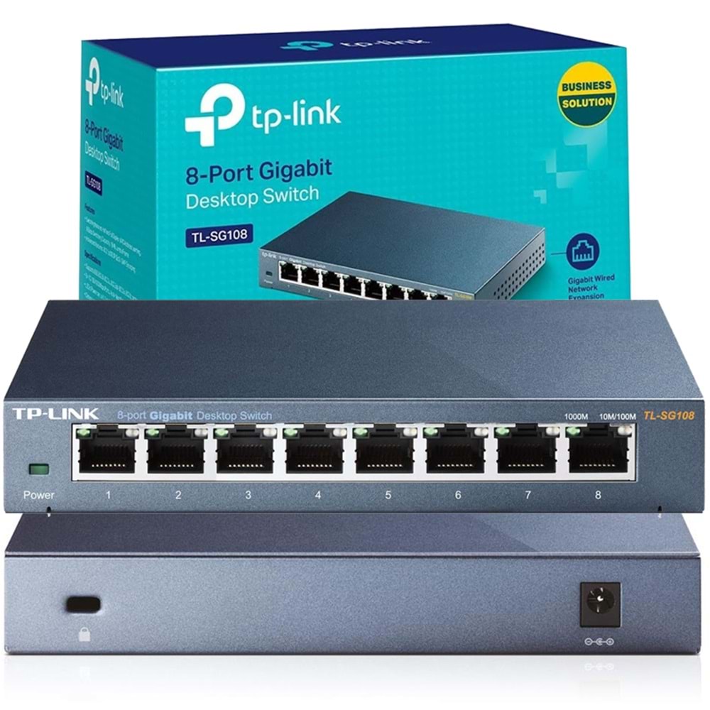 Tp-Link TL-SG108 8 Port 10/100/1000 Gigabit Metal Anahtar