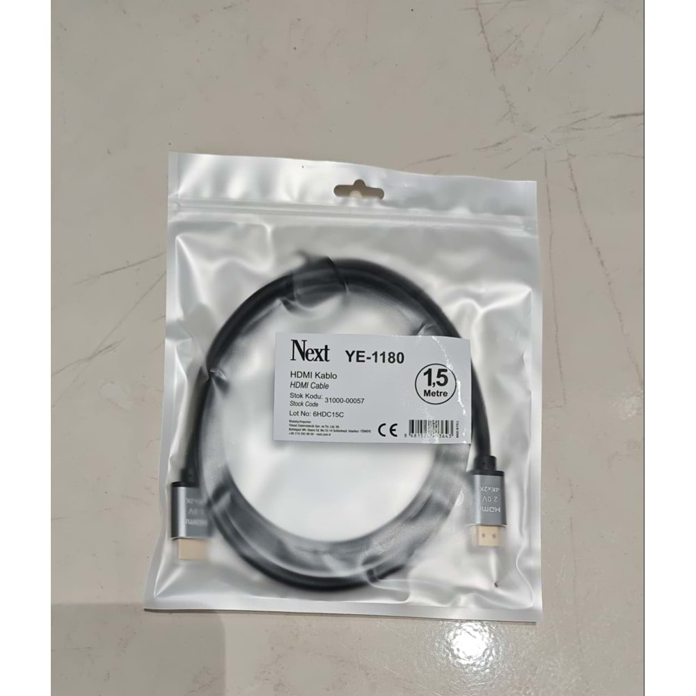 Next YE-1180 1.5 Metre 4K Hdmı Kablo