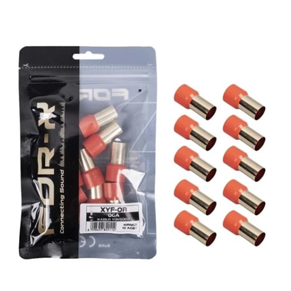 For-X XYF-0R 0GA Kablo Yüksüğü Pabuç - 10 Lu Paket Halinde