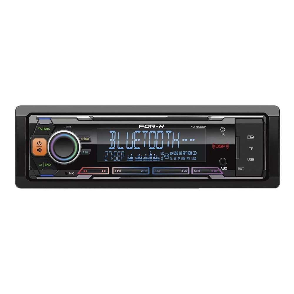 For-X XQ-700DSP App Control+Usb+Dsp+Bluetooth+Multicolor+FM+Aux+4x50 Watt Oto Teyp