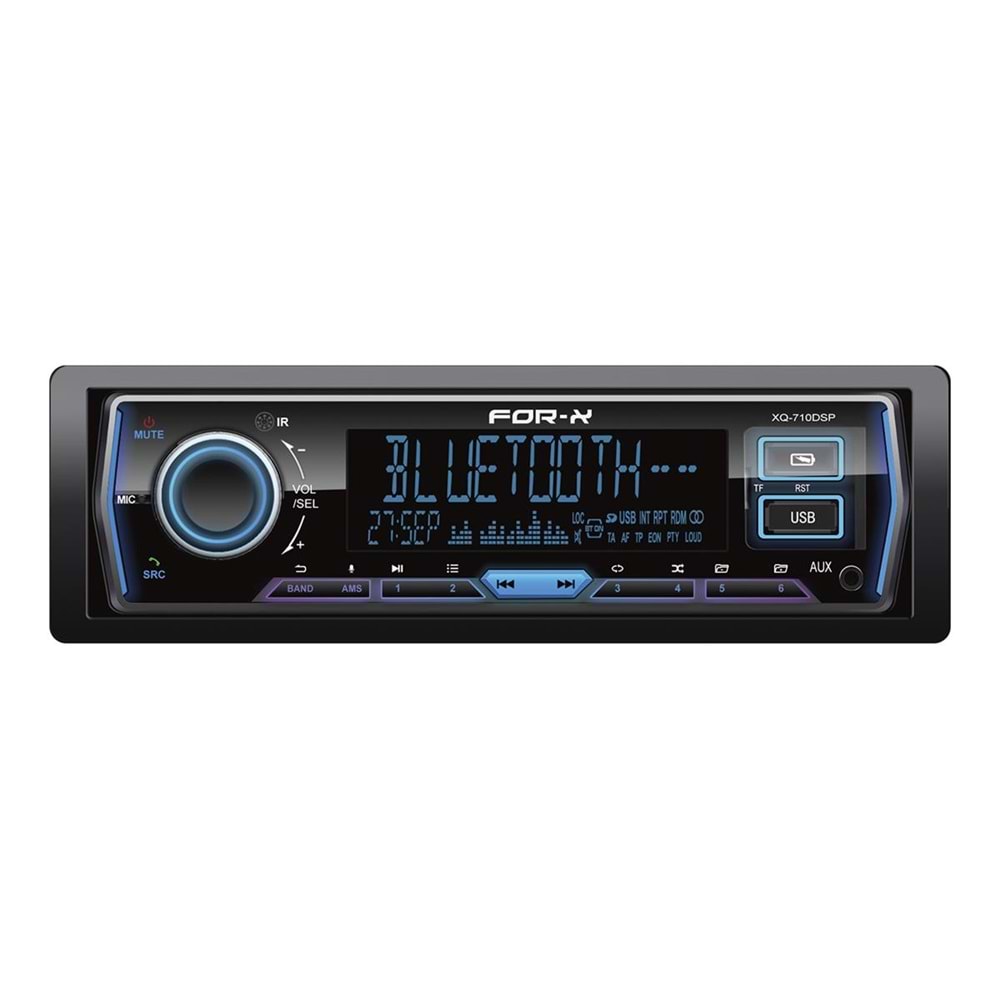 For-X XQ-710DSP App Control+Usb+Dsp+Bluetooth+Multicolor+FM+Aux+4x50 Watt Oto Teyp
