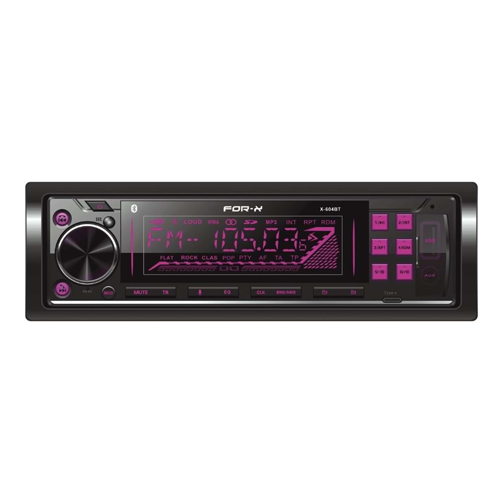 For-X X-604BT 2xUsb 3 Amfi Çıkışlı 4x60 Watt Oto Teyp