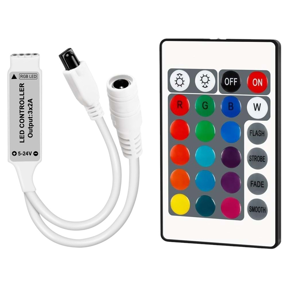 Powermaster PM-4615 Mini 24 Tuşlu Led RGB Kontrol Cihazı