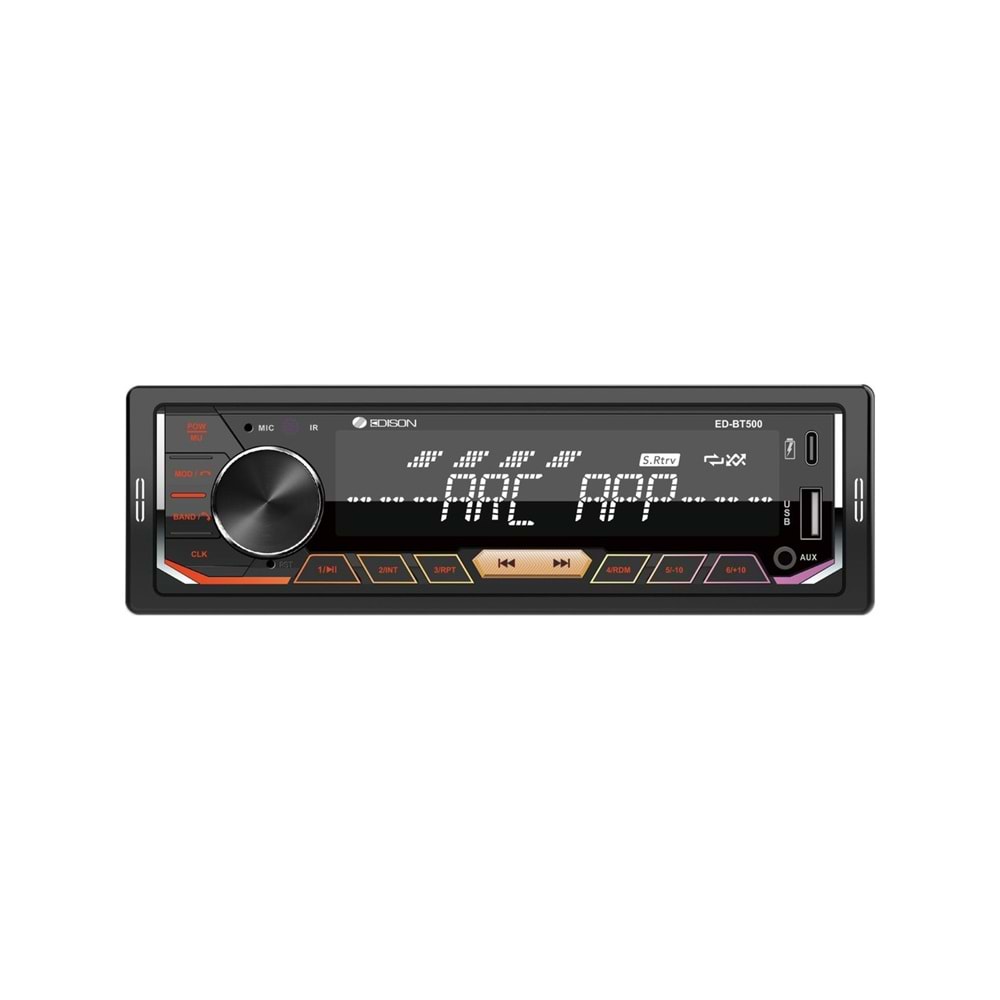 Edison ED-BT500 Bluetooth USB Sd Aux Fm Radyo App Kontrol 4*50W Oto Teyp