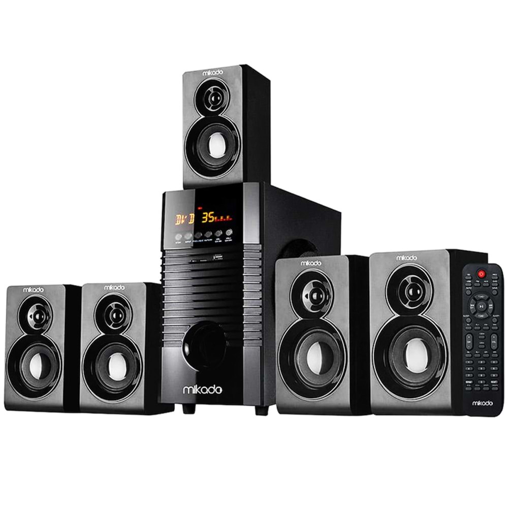 Mikado MD-856BT USB-SD-FM Destekli Multimedya 5+1 Bluetooth Speaker