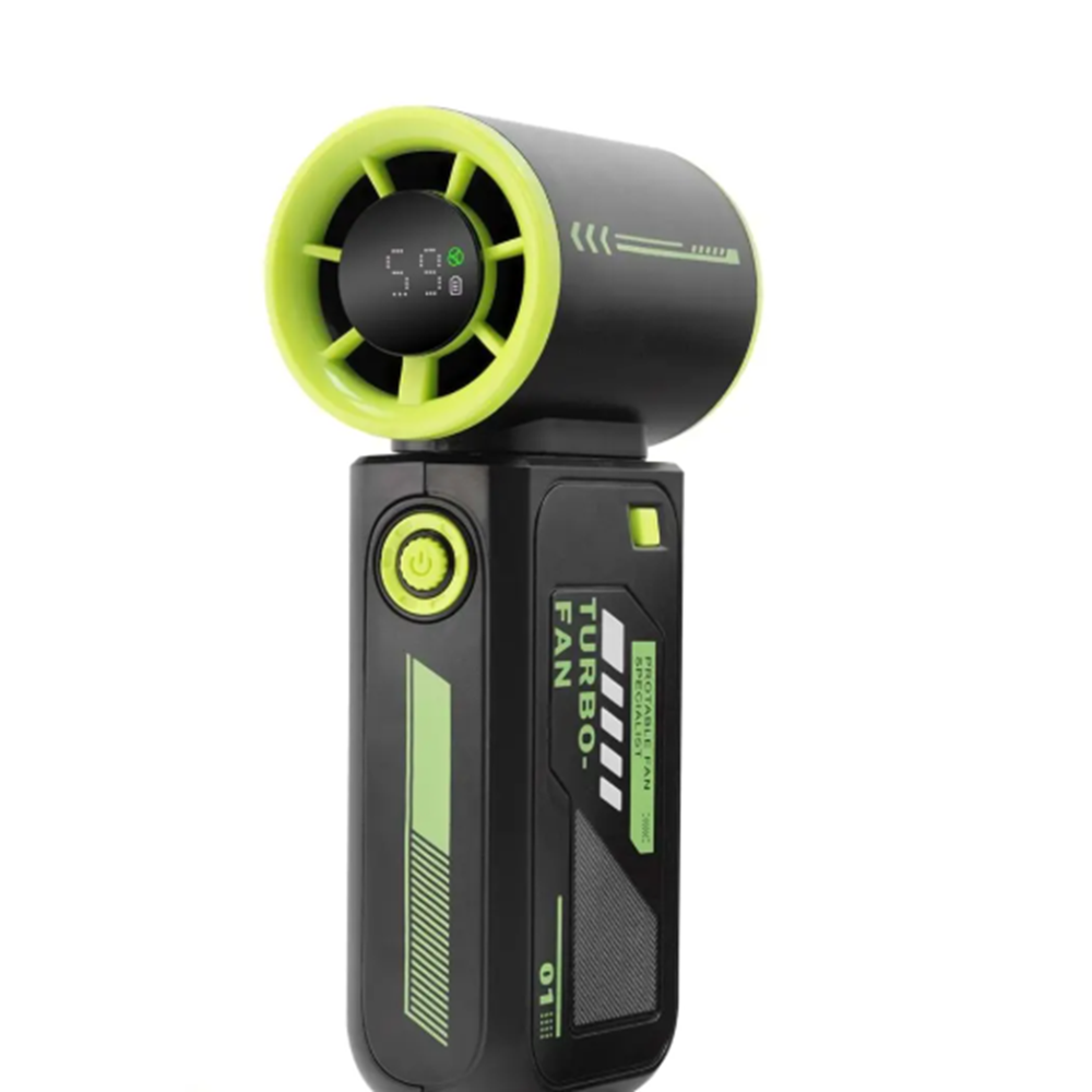 Hadron N115 Şarjlı Turbo Mini El Fanı 3600 mAh Dijital Göstergeli 5 Kademeli
