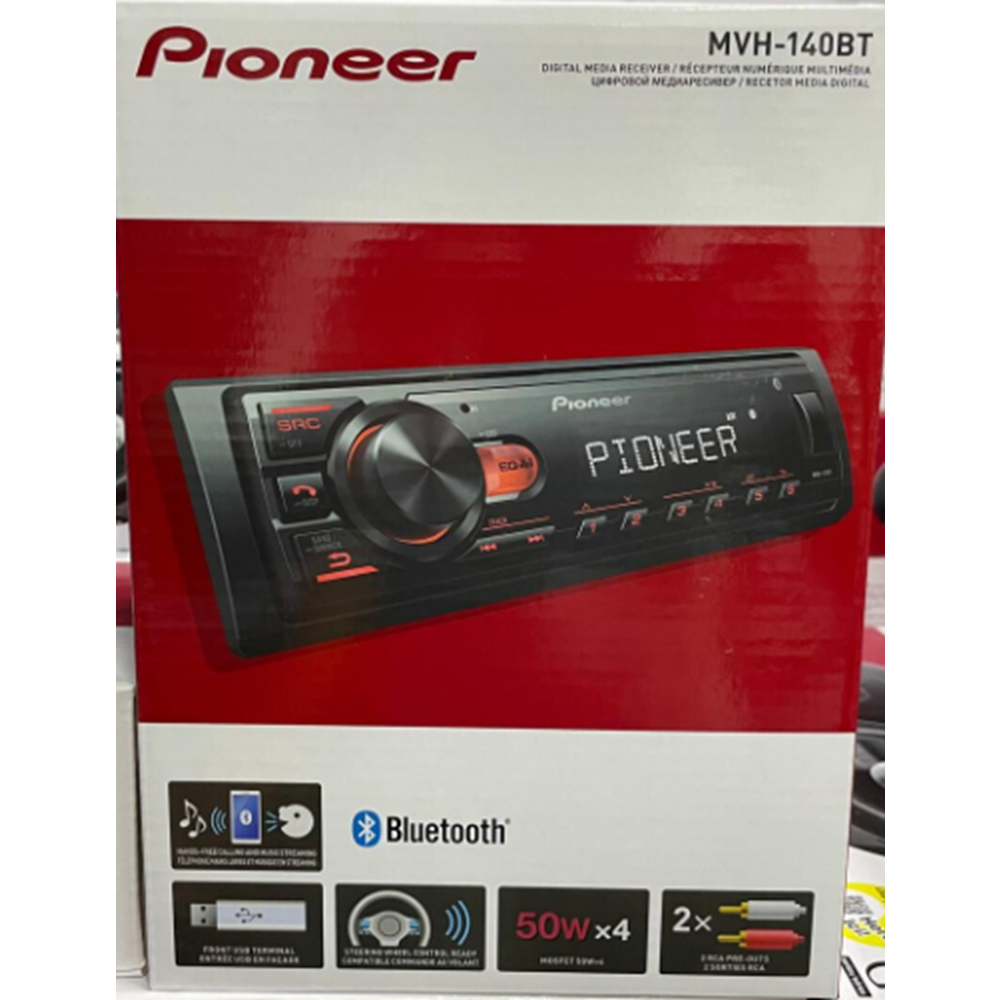 Pioneer MVH-140BT 4x50 Watt Mp3+Wma+Wav+Flac Oynatma Aux+Usb’Li Oto Teyp