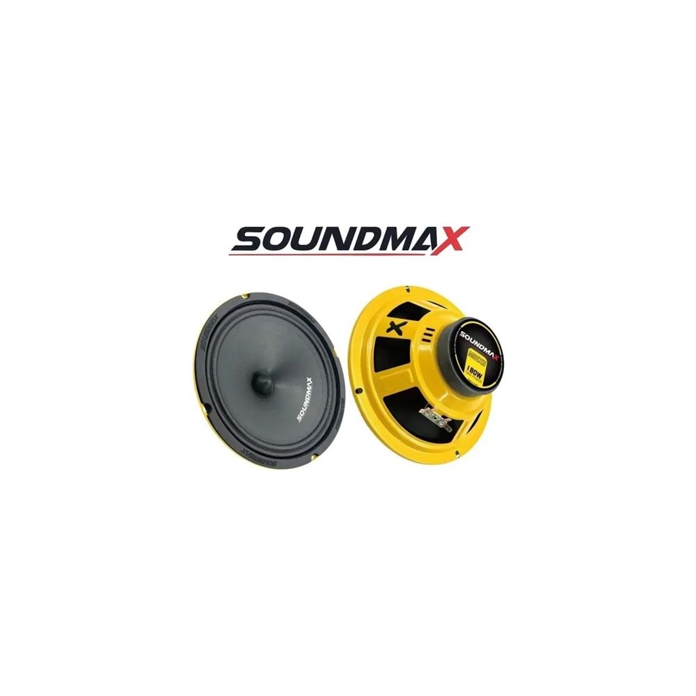Soundmax SX-M81XS 20cm 180 Watt Oto Midrange 2 Li Paket Halinde