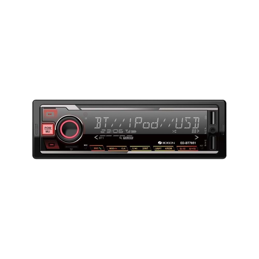 Edison ED-BT7851 Usb+Aux+Sd+Bt+2 Amfi Çıkış+4*60W Oto Teyp