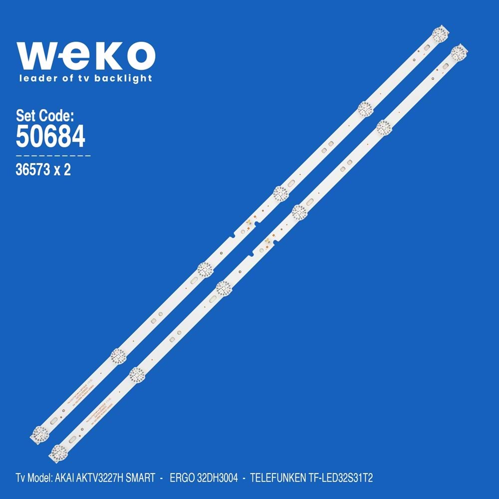 Wkset-5684 36573x2 06-32c2x6-598-m13w12-190830 2 Adet Led Bar (3v6led59,8cm)