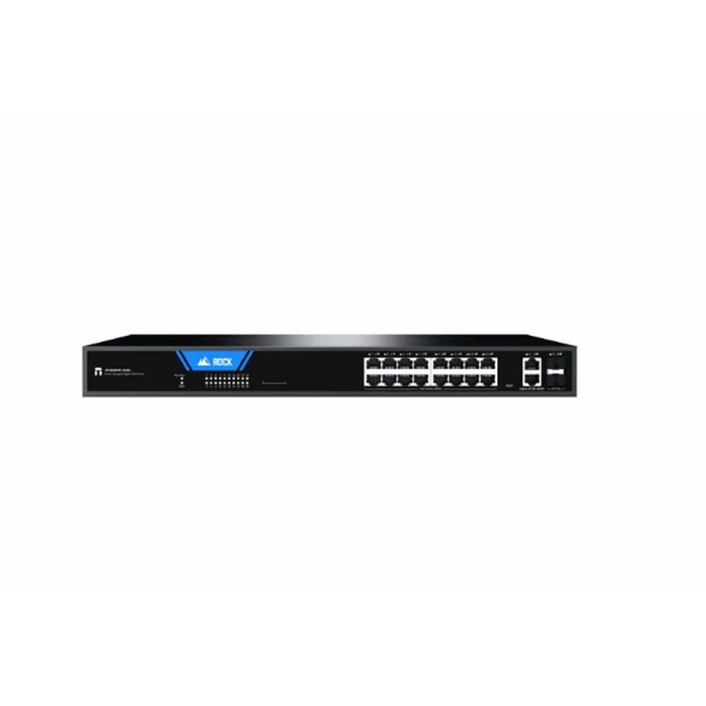 Stonet ST220GPR-2G2S 16 Port Gigabit POE Bulut Yönetilebilir L2 Switch 16×10/100/1000Mbps POE ports 225W PoE Switch