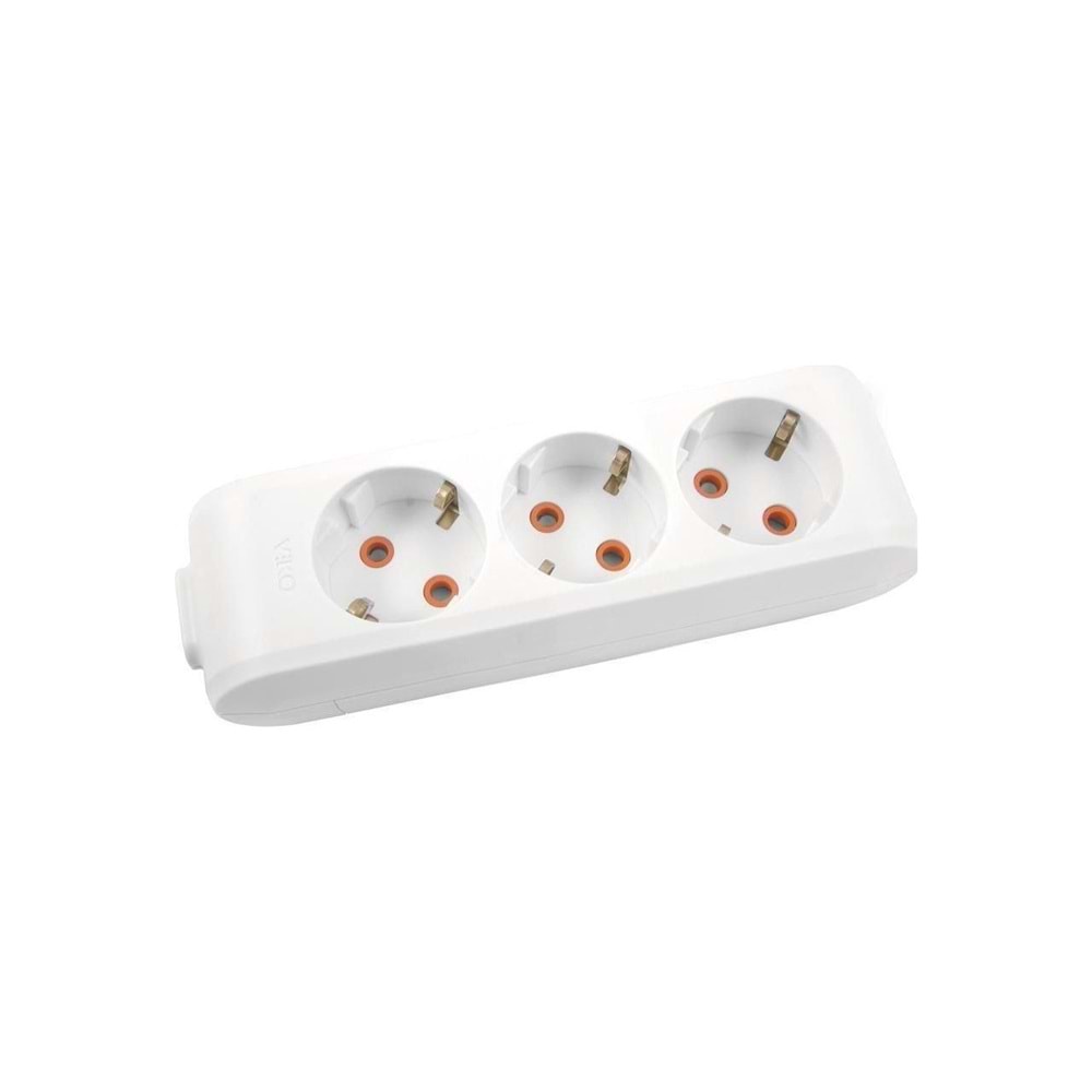 Viko 90113300 Multi-Let Topraklı Klemensli 3'lü Grup Priz