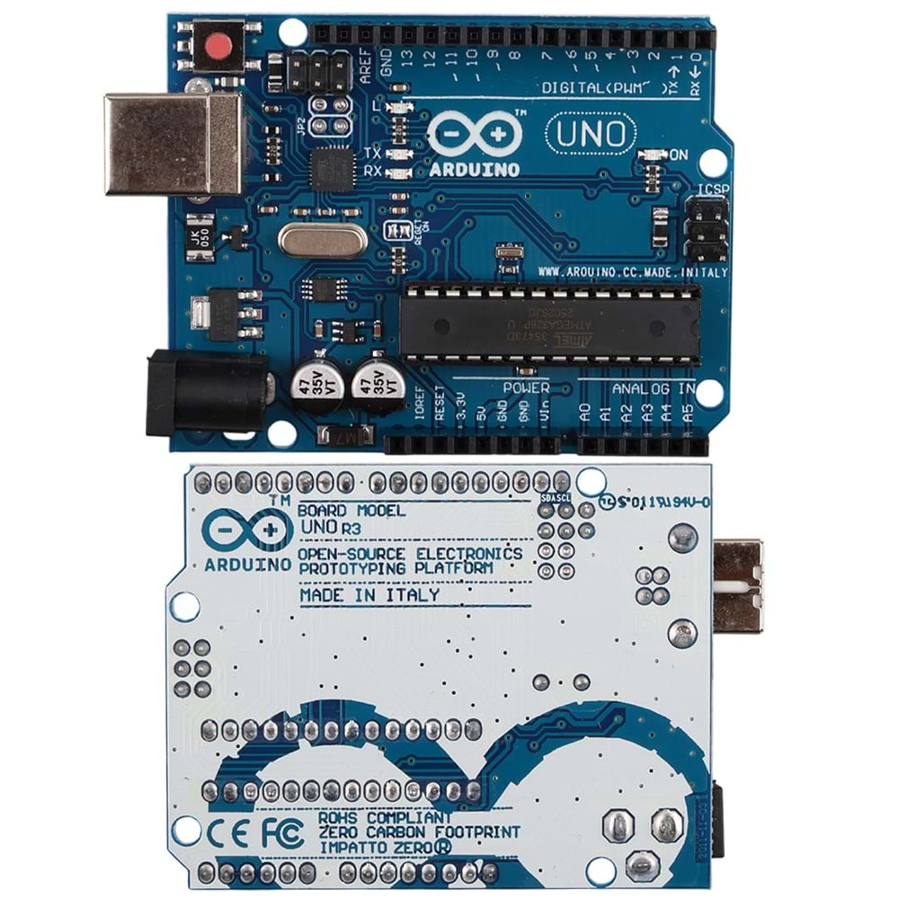 Arduino 37604 Uno R3 (DIP Tip) Geliştirme Kartı MDL-UNO
