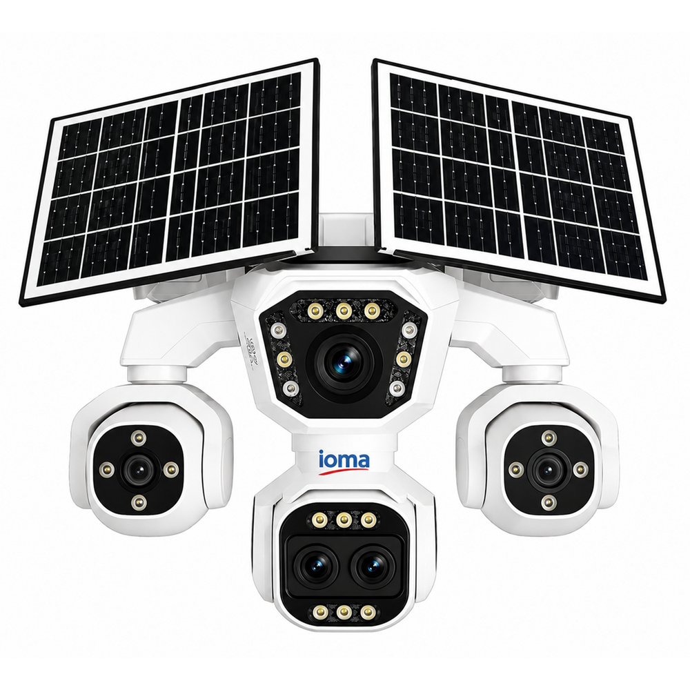 Ioma IO-SG408 4 Kameralı 4G eSIM Çift Solar 18X Kamera 3 PTZ