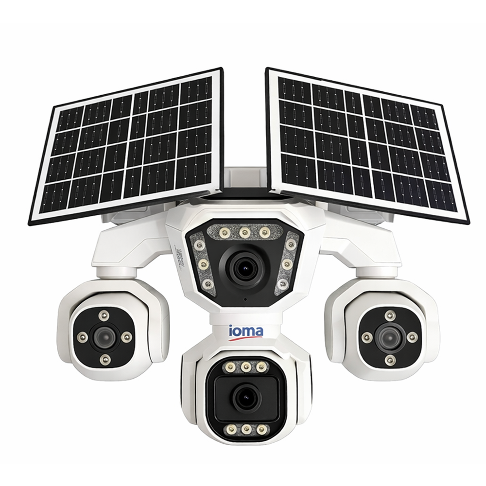 Ioma IO-SG407 4 Kameralı 3 PTZ 4G eSIM Çift Solar 10X Kamera