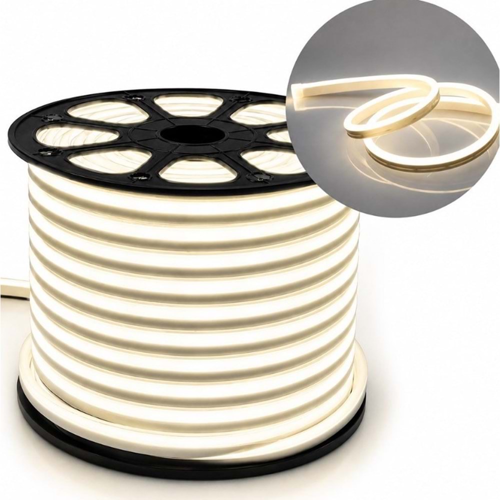 PowerMaster PM-5289 Silikon Kaplama 12 Volt Günışığı 4000K Neon Led Şerit Aydınlatma- Metre
