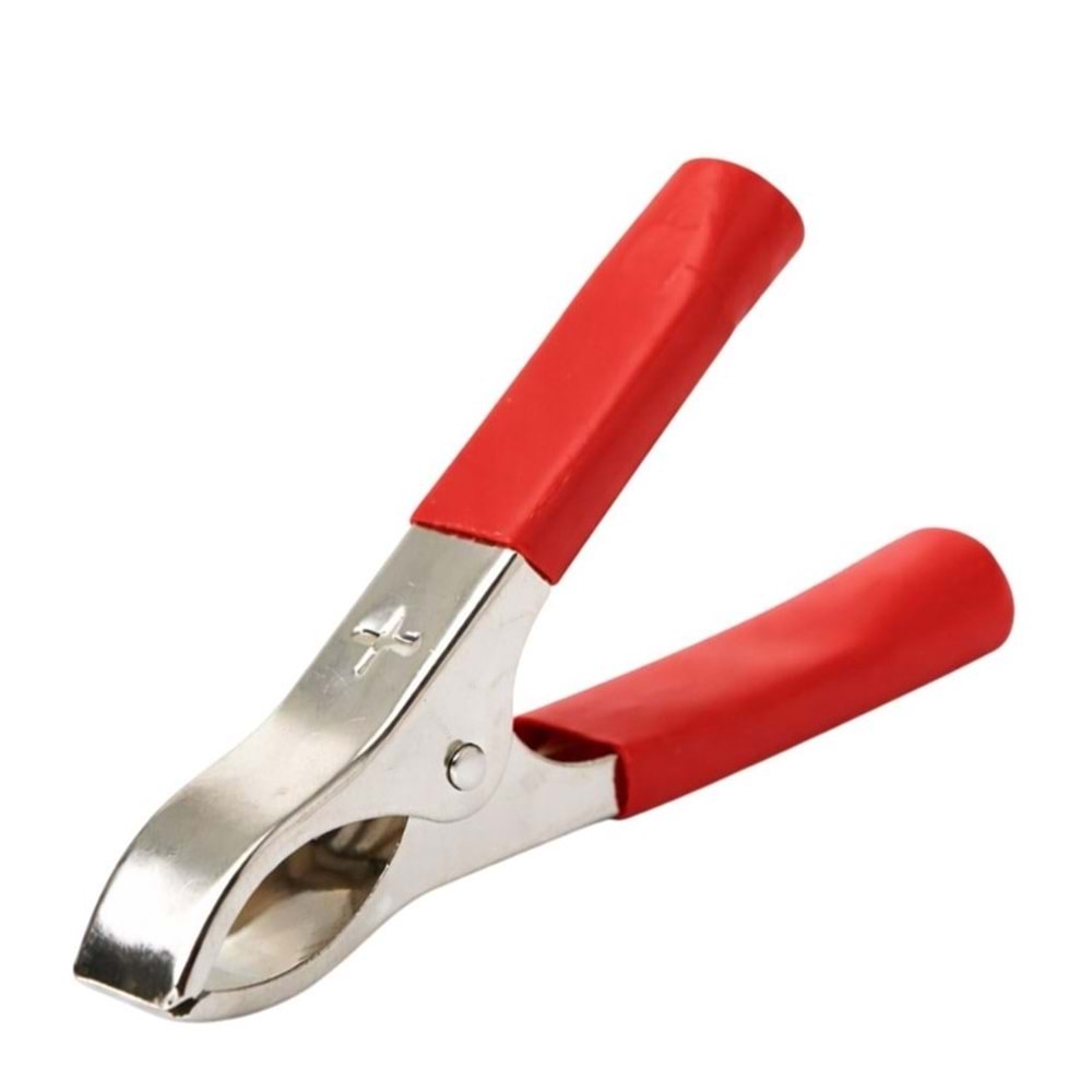 Powermaster PM09-1039 Orta Boy 75mm Krokodil Akü Maşası Kırmızı