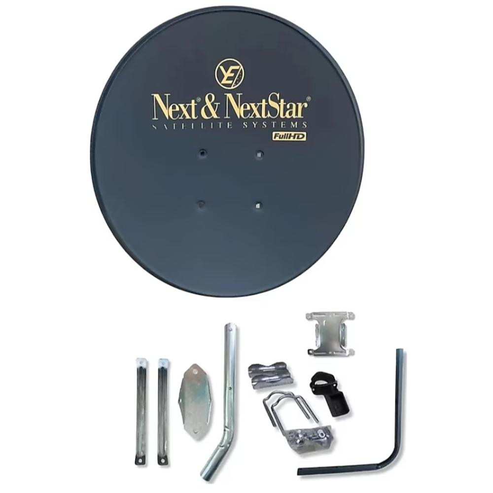 Next YE-8005-S Siyah 80cm 0.60mm Büyük Mount Ofset Çanak Anten Eğri Ayak