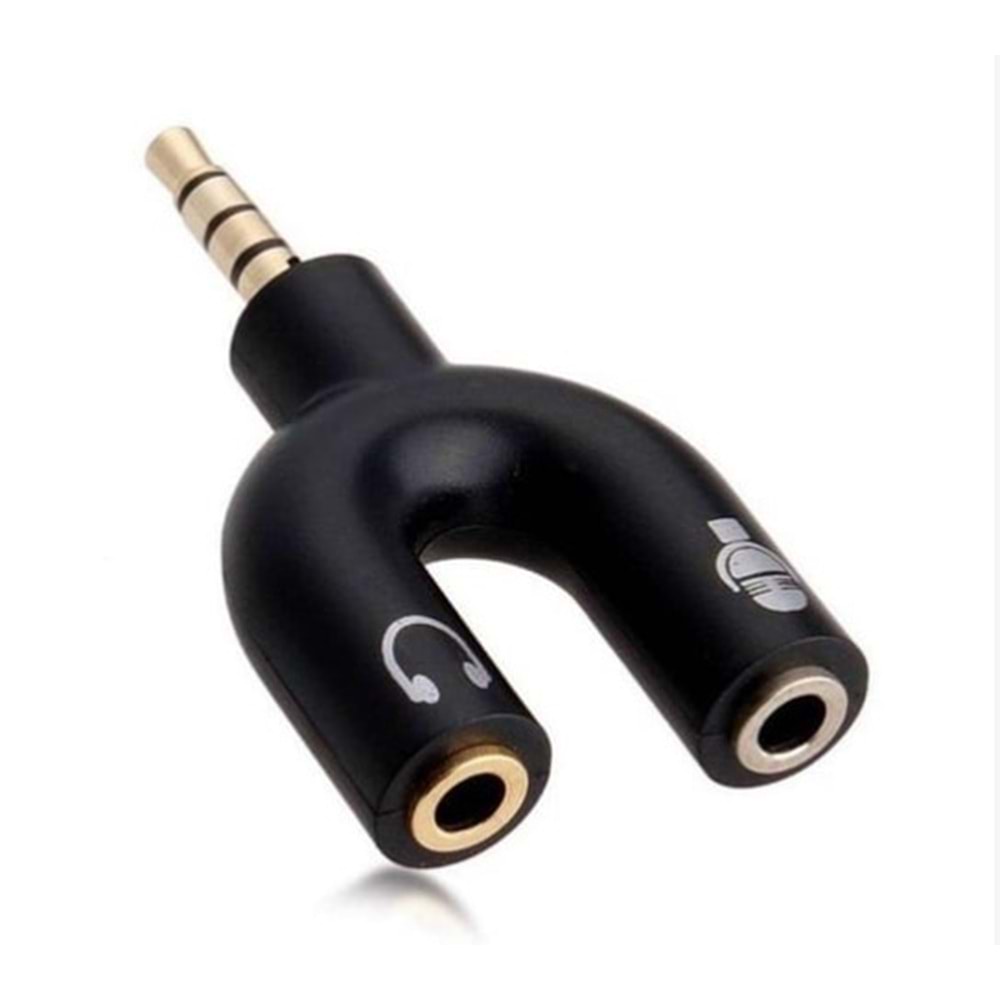 Powermaster PM-4318 3.5 mm Stereo Erkek to Kulaklık + Hoparlör Dişi Çoklayıcı Jack