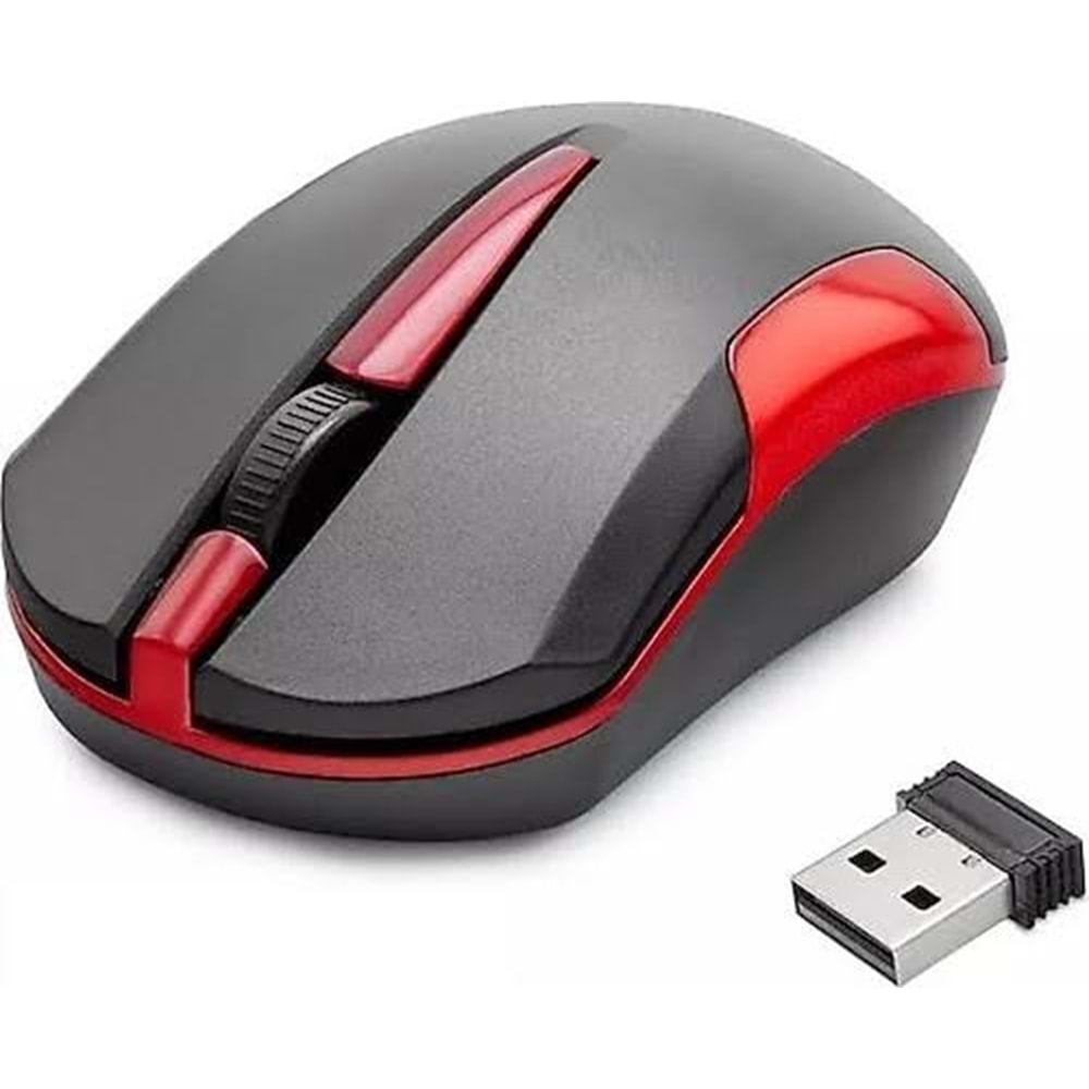 Hadron HDX3407R Kablosuz Mouse 2.4 GHz 1600 DPI Kırmızı