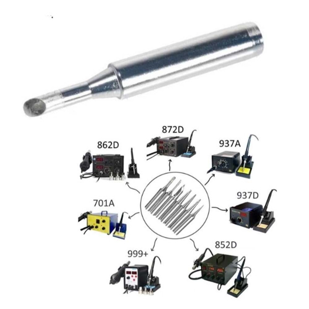 Wellhise H902U T-3C Isı Ayarlı Havyalar İçin Yedek Havya Ucu