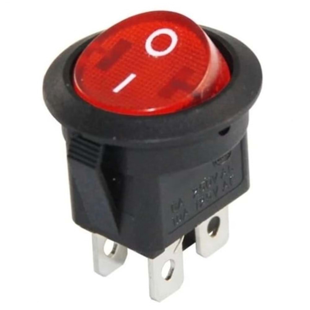 IC-131-4 Yuvarlak Işıklı On-Off Anahtar 4P