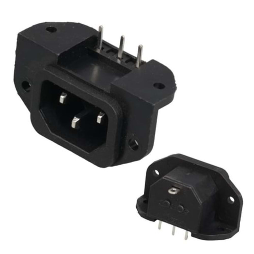 IC-212C C14 Power Soket Erkek Kulaklı 90'C Pcb