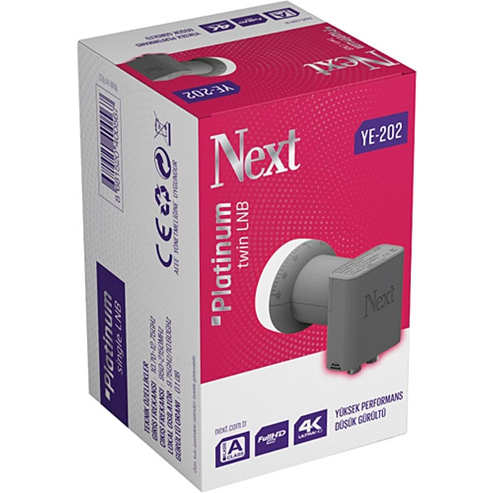 Next YE-202 Platinium 2 Li Lnb 0.1dB Full HD 4K