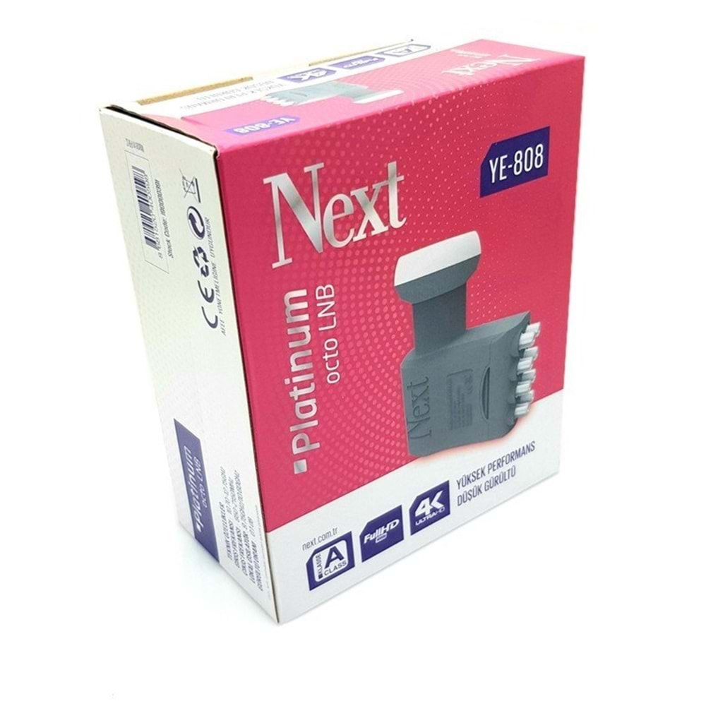 Next YE-808 Platinium 8 Li Lnb Octo 0.1 dB Full Hd 4K