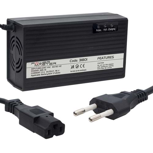 Powermaster 31801 60 Volt 20 Amper Akü Şarj Adaptörü