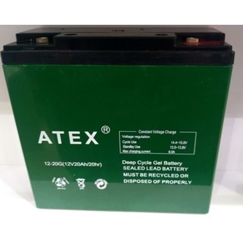 Atex 12-20G 12 Volt 20 Amper Jel Akü