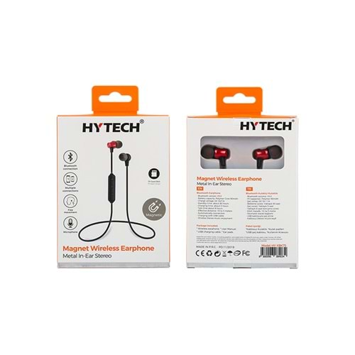 Hytech HY-XBK75 Kırmızı Mobil Telefon Uyumlu TF Card + Bluetooth Kulalk İçi Mikrofonlu Kulaklık