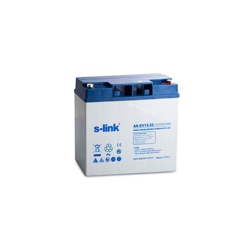 S-link AK-EV12-22 12 Volt 22 Amper Kuru Akü