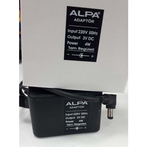 Alpa ADR04-DC3V 4 Watt 3 Volt Tam Regüleli DC Adaptör