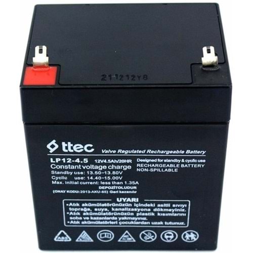 Ttec 12 Volt 5 Amper Bakımsız Kuru Akü