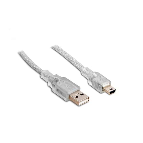 S-link SL-UK55 Usb2.0 5 Metre Şeffaf Usb AM/Mini 5pin Kablo