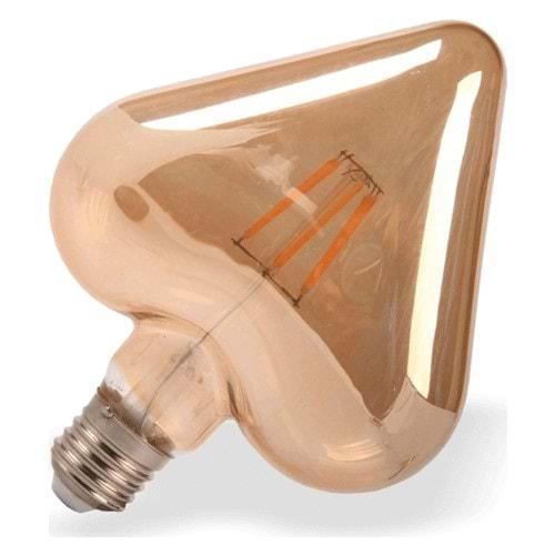 Helios 43-4019 6 Watt Rustik Kalp Amber Led Ampül