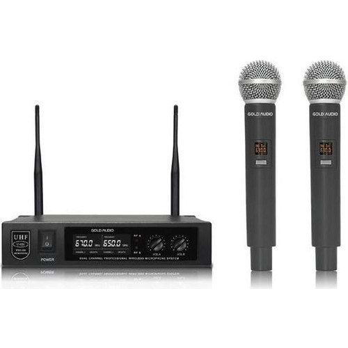 Gold Audio U-626EE Kablosuz 2 Li El+El UHF Mikrofonu