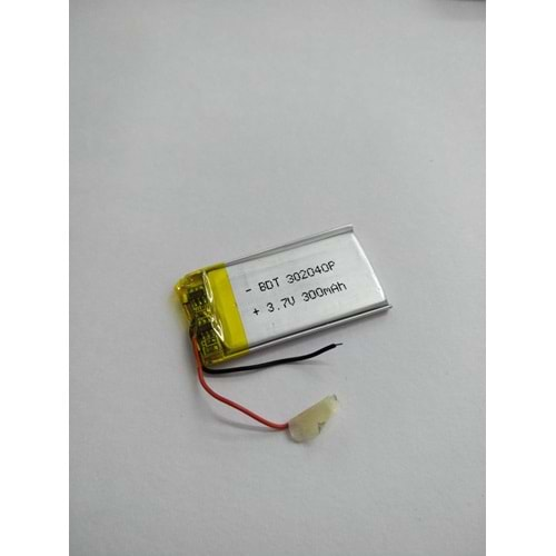 Lipo 302040P 3.7 Volt 300 mAh Lityum Polimer Pil