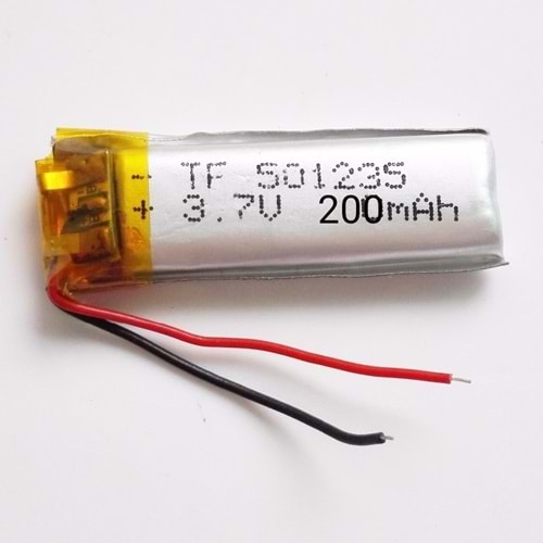 Lipo 501235 3.7 Volt 200 mAh Lityum Polimer Pil