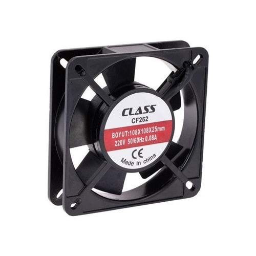 Class CF-262 108x108x25 AC 220 Volt 2 Pin 50/60 Hz 0.08A Fan