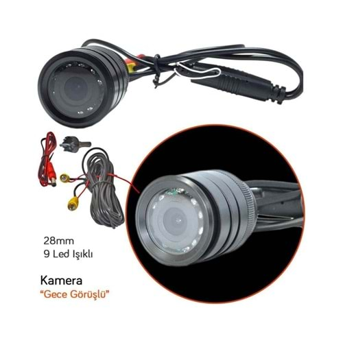 Twogo GO-125 28mm 9 Led Işıklı 120° Görüş Açılı Gece Görüş Kamerası